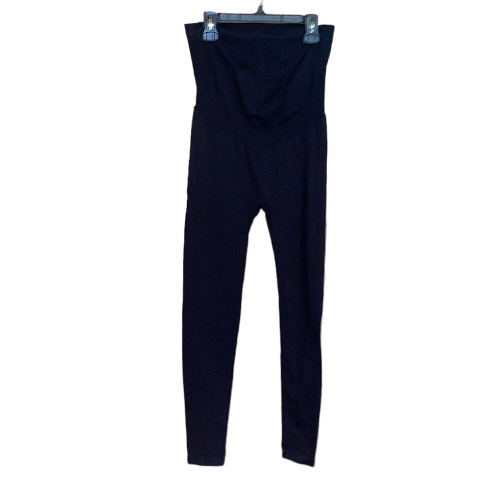 •ISABEL MATERNITY•NWOT SEAMLESS BLACK TUMMY SUPPORT LEGGINGS SIZE S/M